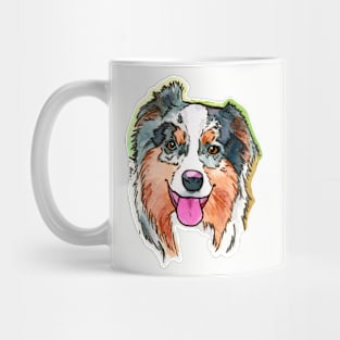 Cute Dog Face Watercolor Mug